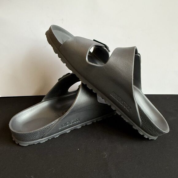 Birkenstock Arizona Essentials EVA Metallic Anthracite Grey 41 ( Men US 8-8.5 ) - Picture 3 of 8